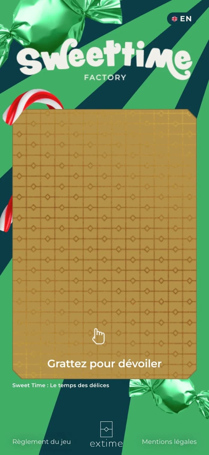 Jeu à gratter virtuel — Sweetime Factory — 02 Flip de carte