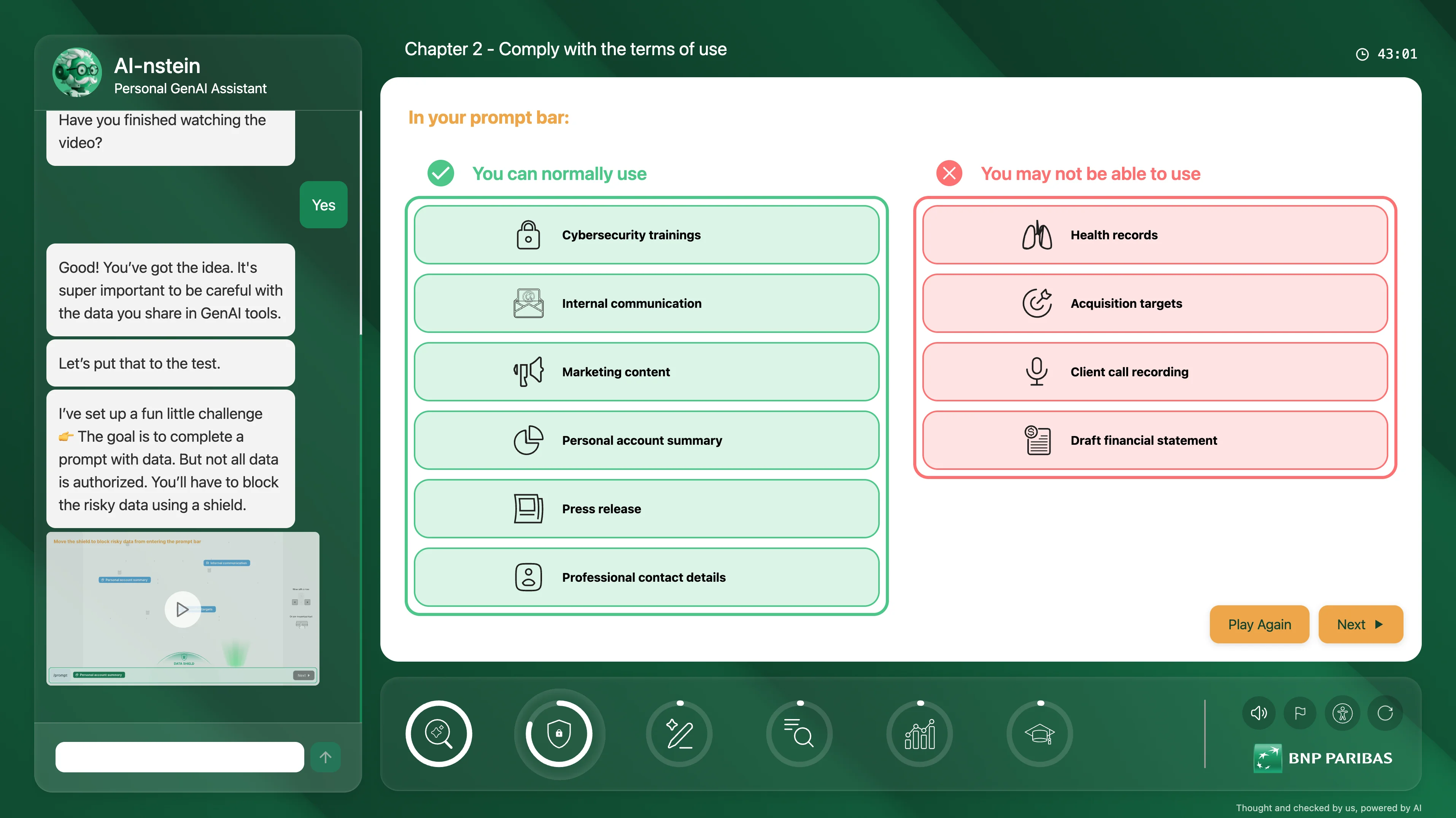 Module e-learning IA générative — Apprentissage, récaps & résultats — vue 2