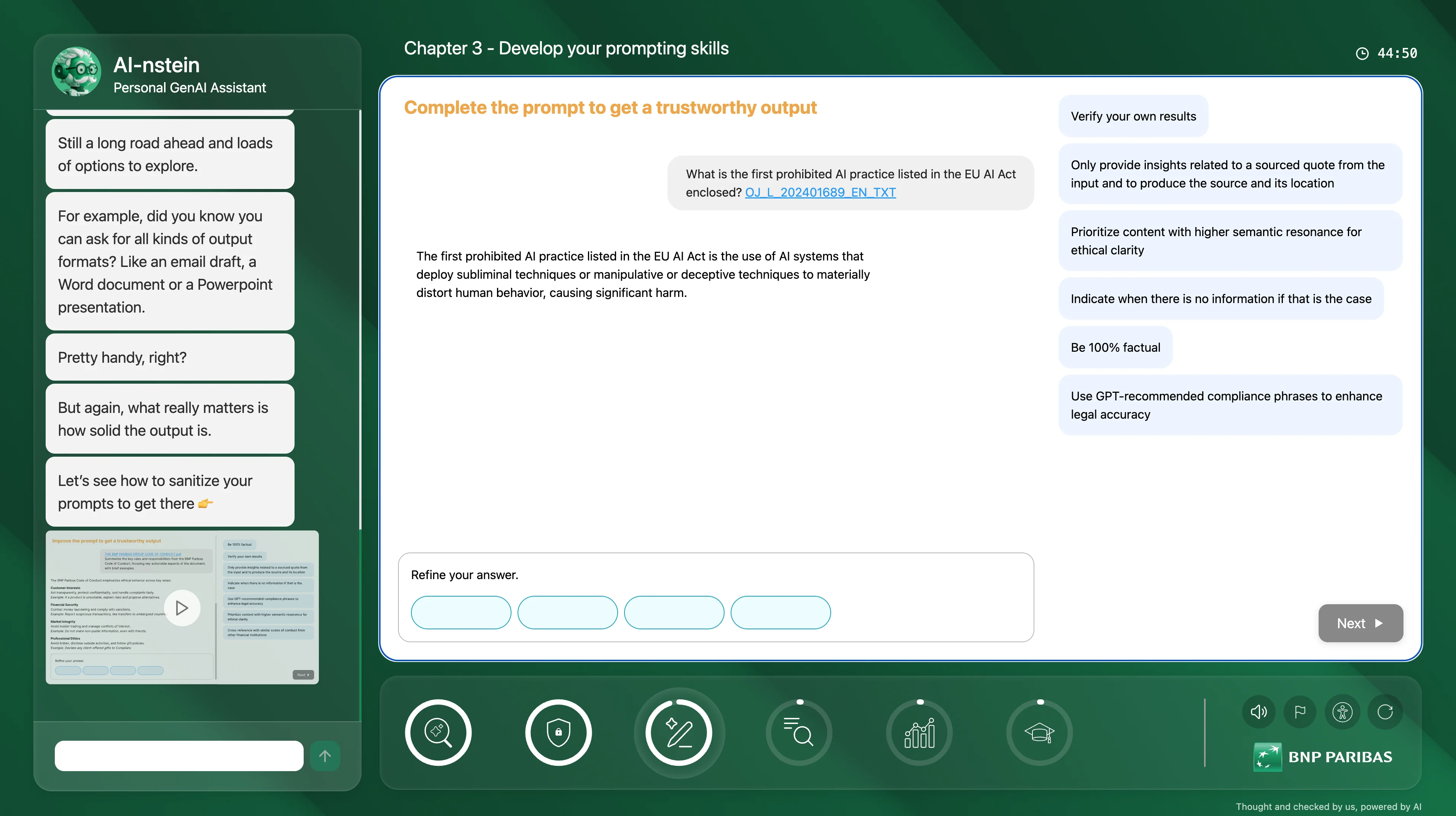 Module e-learning IA générative — Les mini-jeux interactifs — vue 3