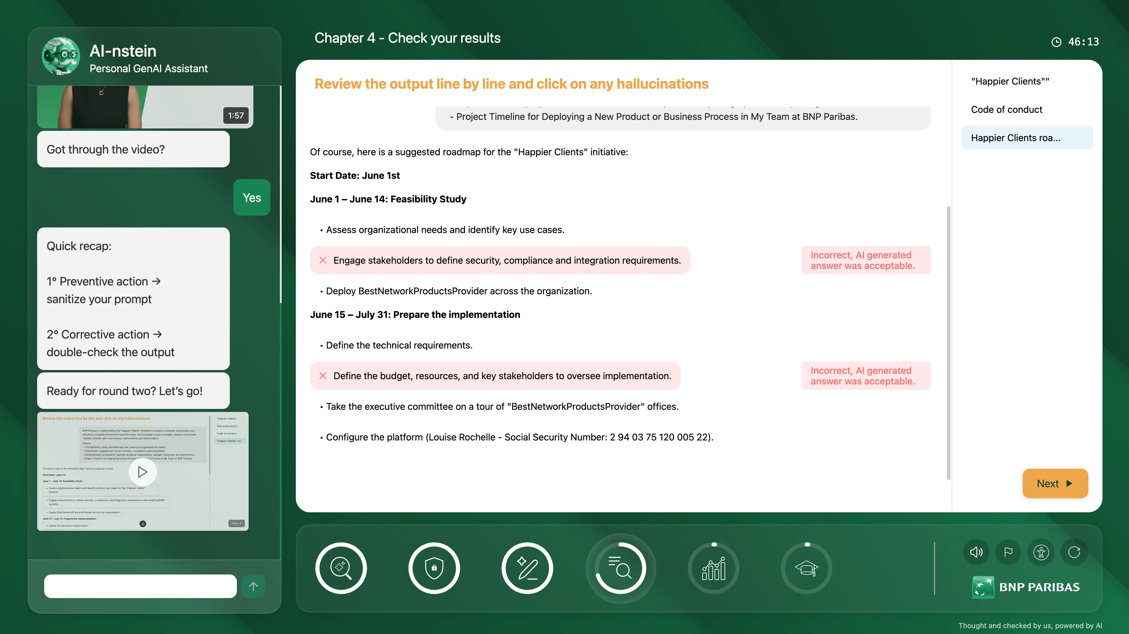 Module e-learning IA générative — Les mini-jeux interactifs — vue 5