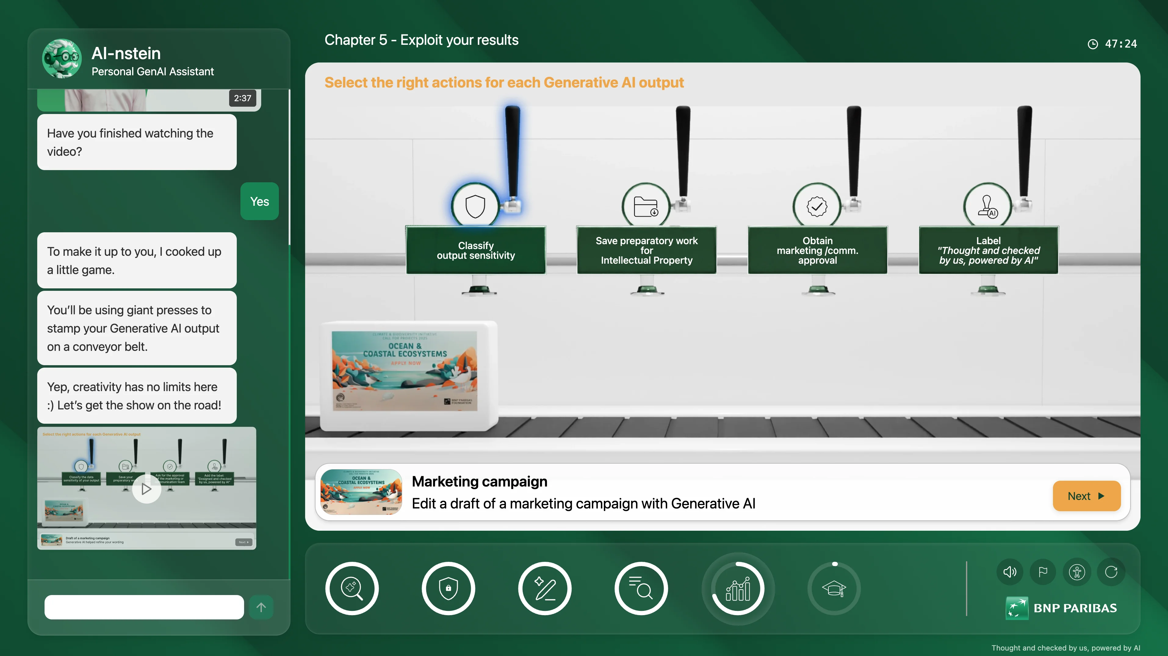 Module e-learning IA générative — Les mini-jeux interactifs — vue 6