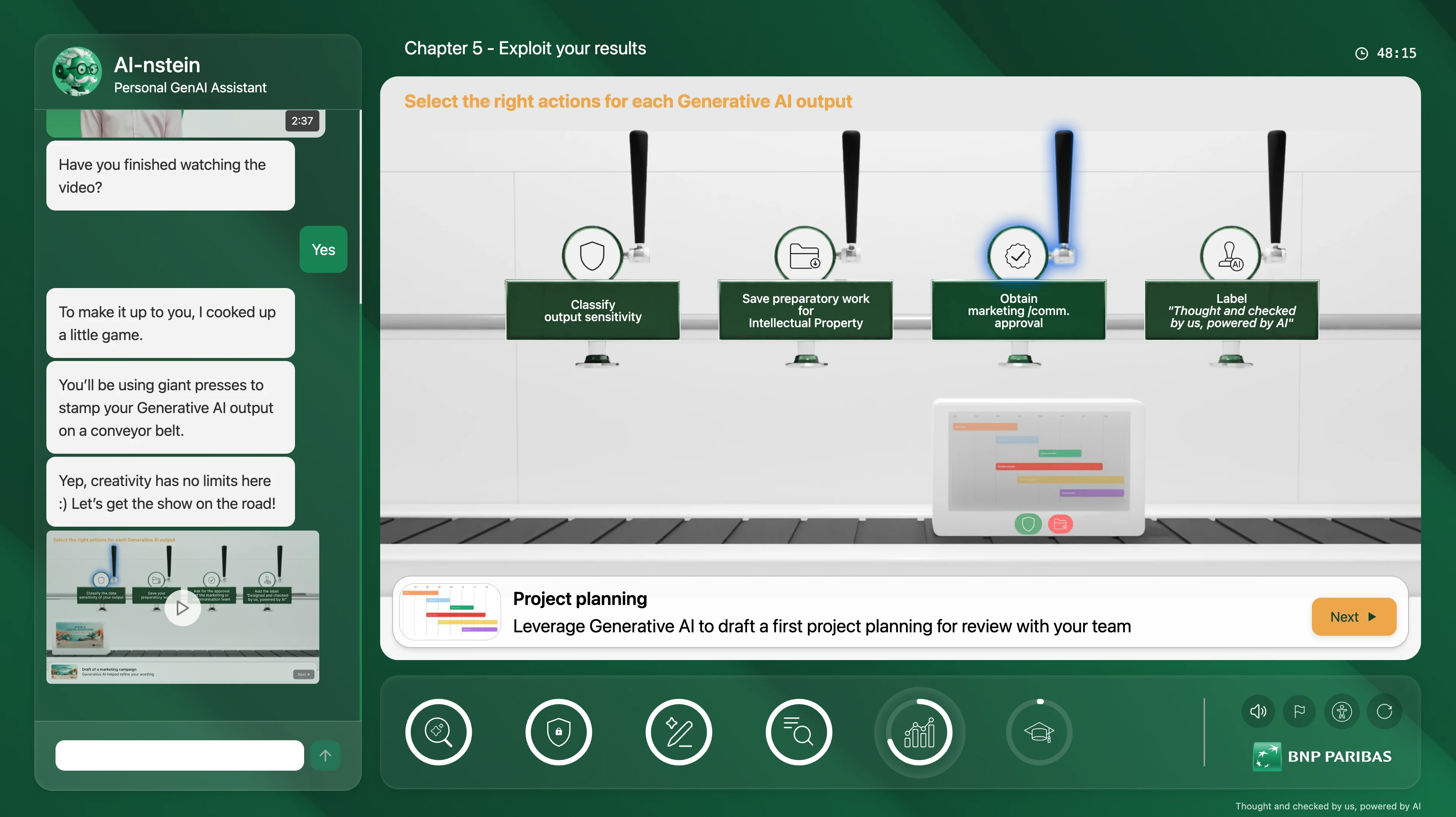 Module e-learning IA générative — Les mini-jeux interactifs — vue 0