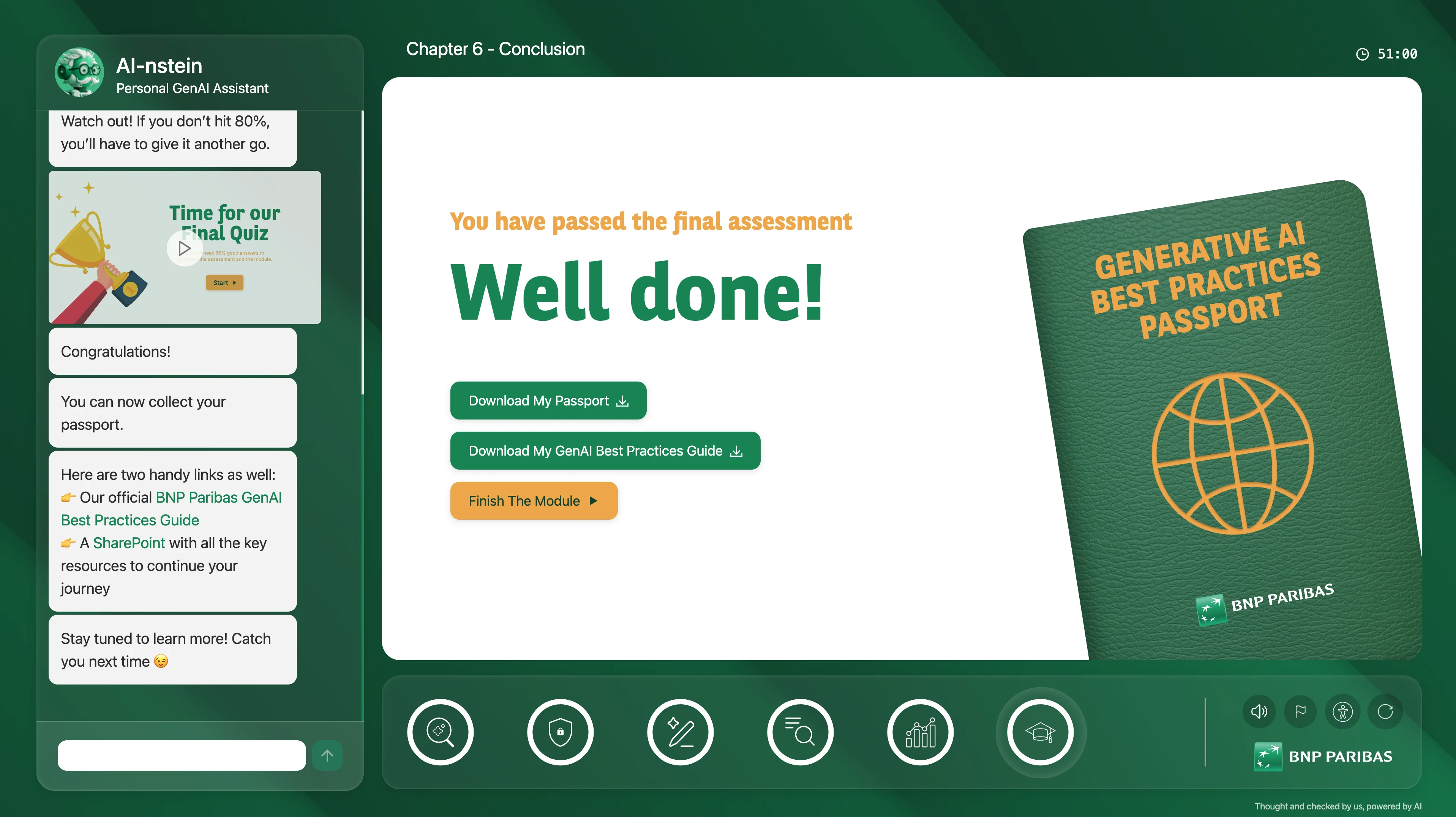 Module e-learning IA générative — Apprentissage, récaps & résultats — vue 0